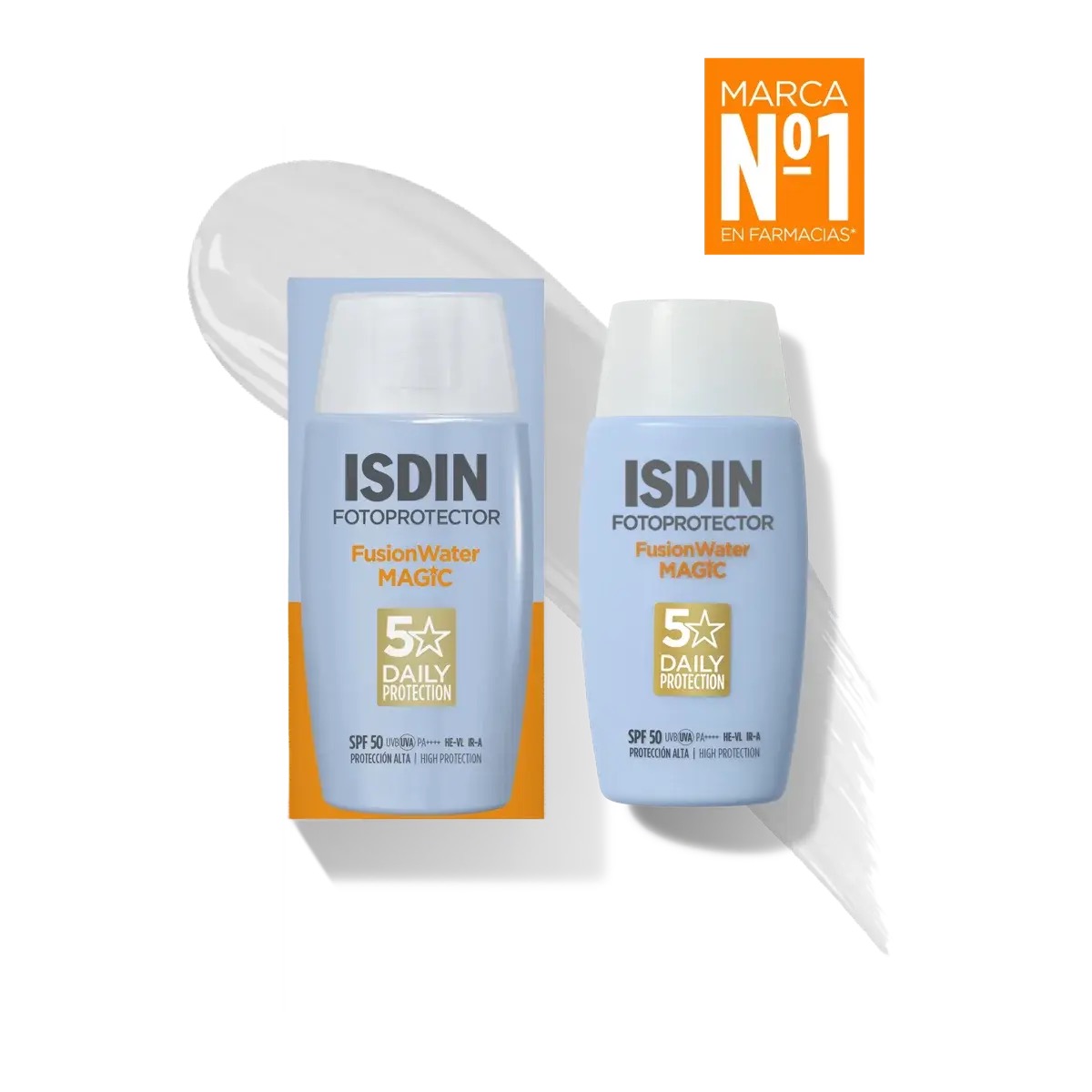 ISDIN Fotoprotector Fusion Water MAGIC SPF 50 50 ml – Protector Solar Facial Ultraligero