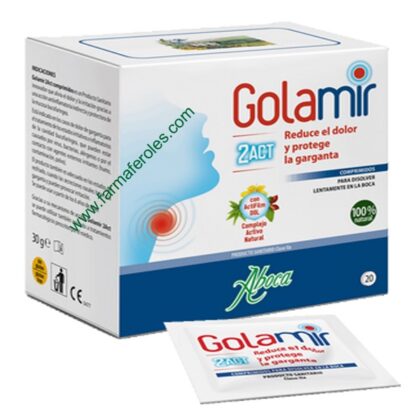 Aboca Golamir 2Act Comprimidos para el Dolor de Garganta 20 Comprimidos