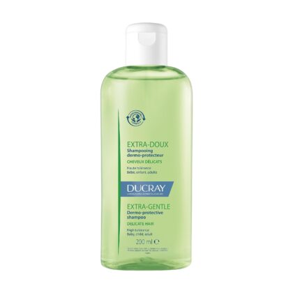 Ducray Extra-Doux Champú Dermo-Protector 200 ml - Cuidado Suave de Alta Tolerancia para Cabellos Delicados de Toda la Familia
