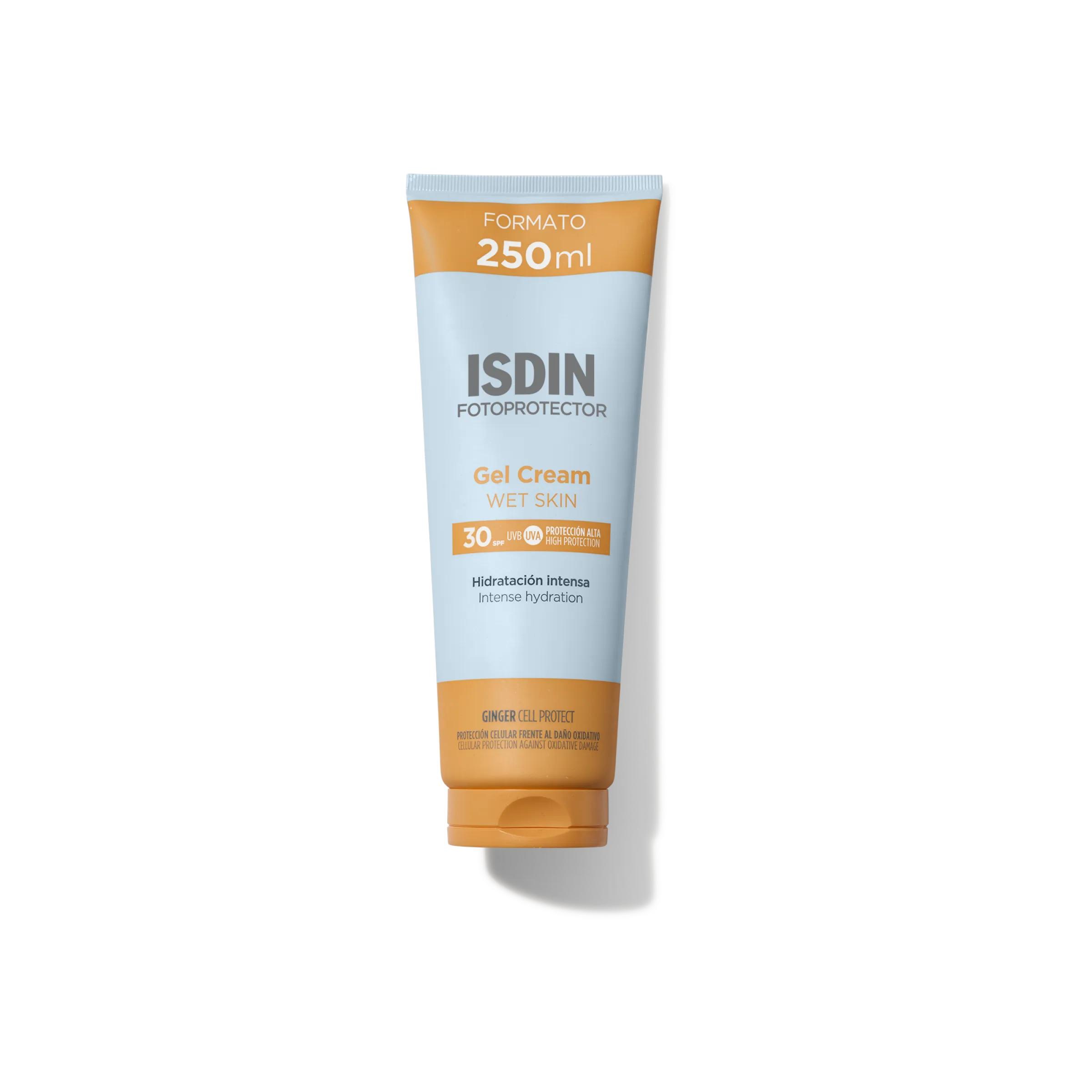 ISDIN Fotoprotector Gel Cream Wet Skin SPF 30 250 ml – Protector Solar Corporal Hidratante sobre Piel Mojada