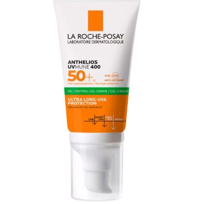 La Roche-Posay Anthelios UVMUNE 400 Oil Control Gel-Crema SPF50+ — Fotoprotector Facial Matificante 12h