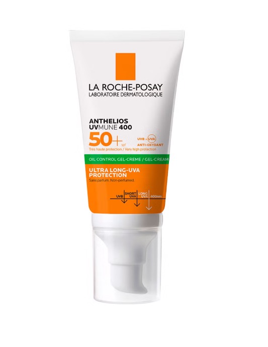La Roche-Posay Anthelios UVMUNE 400 Oil Control Gel-Crema SPF50+ — Fotoprotector Facial Matificante 12h
