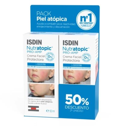 ISDIN Nutratopic Pro-AMP Crema Facial Protectora Pack Duplo 2 x 50 ml