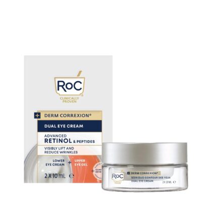 RoC Derm Correxion Dual Eye Cream Retinol y Peptidos 2 x 10 ml