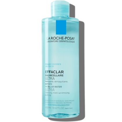 La Roche-Posay Effaclar Agua Micelar Ultra 400 ml — Limpiador y Desmaquillante Purificante Piel Grasa