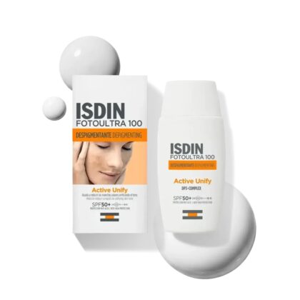 ISDIN FotoUltra 100 Active Unify SPF 50+ 50 ml – Protector Solar Facial Despigmentante y Corrector de Manchas