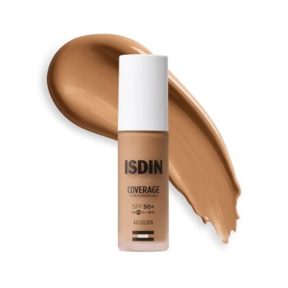 ISDIN Coverage SPF 50+ 4.0 Golden 30 ml – Base de Maquillaje Fluid Cobertura Modulable Antiedad