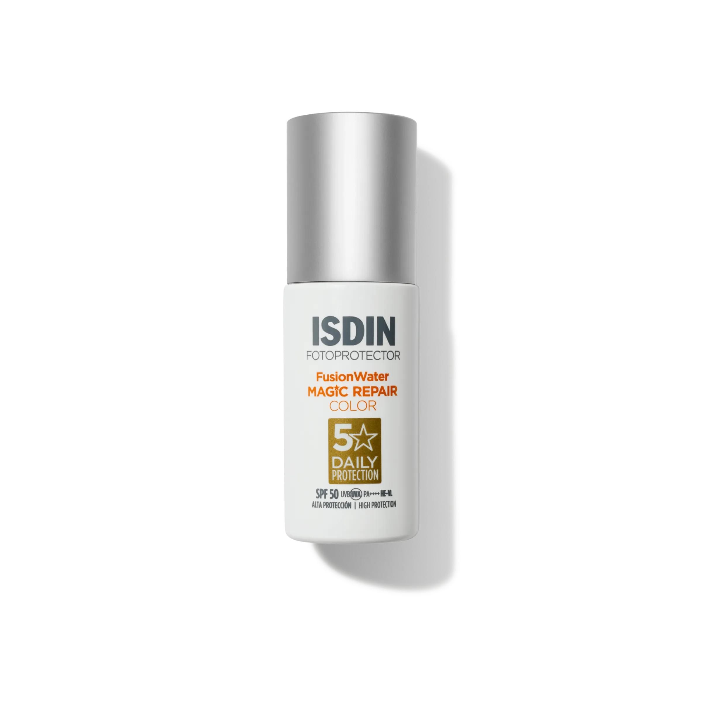ISDIN Fotoprotector Fusion Water MAGIC Repair SPF 50 50 ml – Textura Ultraligera Reparadora Todo Tipo de Piel SPF 50