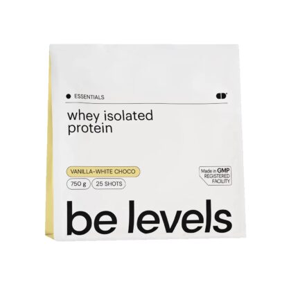 Be Levels Whey Isolated Protein Vainilla y Chocolate Blanco 750 g 25 tomas Proteína y Músculo