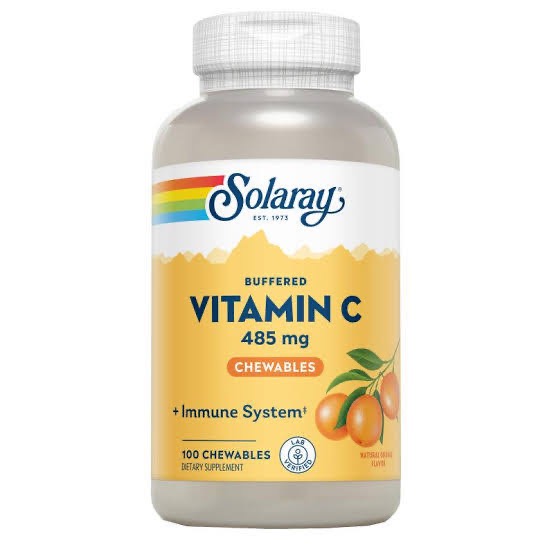 Solaray Buffered Vitamin C 485 mg Chewables 100 Comprimidos Masticables