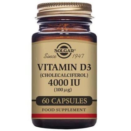 Vitamin D3 Cholecalciferol 4000 IU 60 Capsules
