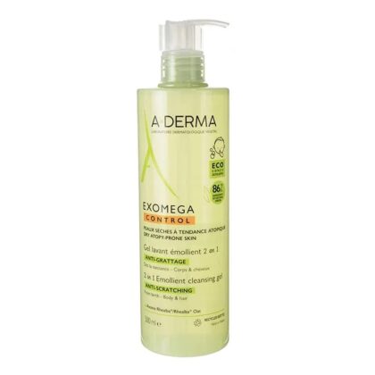 A-Derma Exomega Control Gel Lavant Émollient 2 en 1 500 ml - Gel Limpiador Piel Atópica