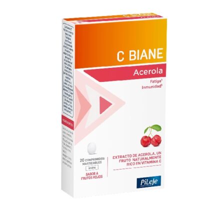 C-Biane Acerola Sabor Frutos Rojos 20 Comprimidos Masticables - PiLeJe