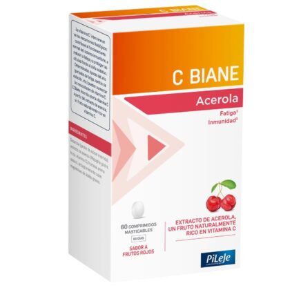 C-Biane Acerola Sabor Frutos Rojos 60 Comprimidos Masticables - PiLeJe