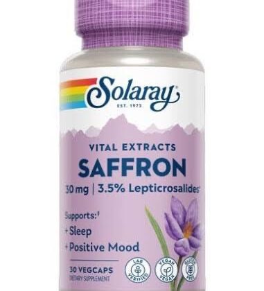 Solaray Vital Extracts Saffron 30 mg 3.5% Lepticrosalides 30 Vegcaps