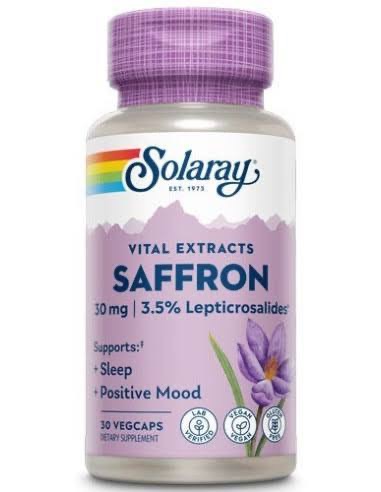 Solaray Vital Extracts Saffron 30 mg 3.5% Lepticrosalides 30 Vegcaps