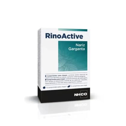 NHCO RinoActive Nariz Garganta 15 Comprimidos Chupar + 15 Comprimidos Tragar
