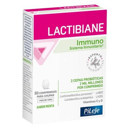 Lactibiane Immuno 30 Comprimidos para Chupar Sabor Menta - PiLeJe