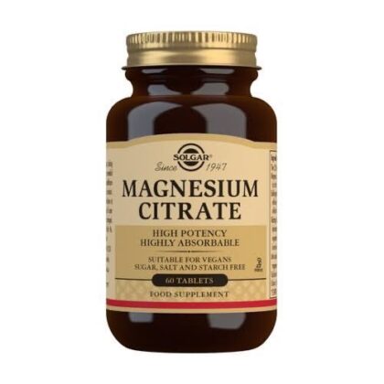 Solgar Magnesium Citrate High Potency 60 Comprimidos
