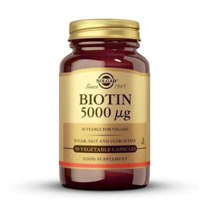 Solgar Biotin 5000 mcg 50 Cápsulas Vegetales