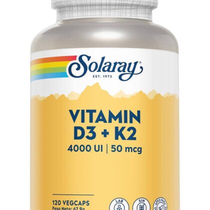 Solaray Vitamin D3 + K2 4000 UI | 50 mcg 120 Vegcaps