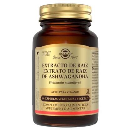 Solgar Extracto de Raíz de Ashwagandha 60 Cápsulas Vegetales