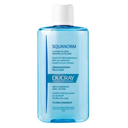 Ducray Squanorm Loción al Zinc Anticaspa 200 ml - Tratamiento Calmante y Purificante para Cuero Cabelludo con Caspa y Picor