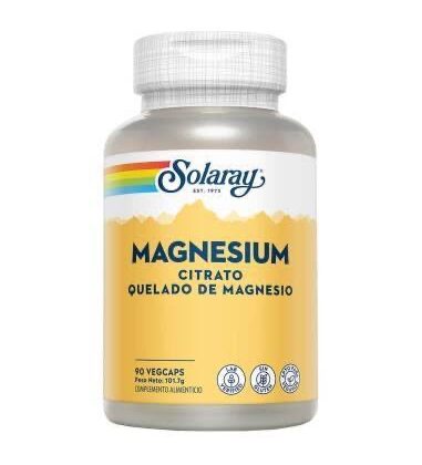Solaray Magnesium Citrato Quelado de Magnesio 90 Vegcaps