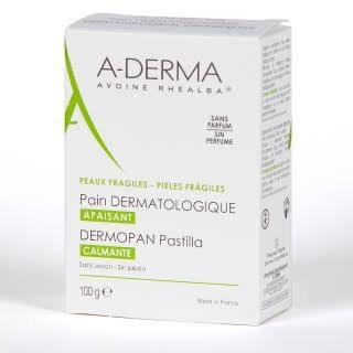 A-Derma Dermopan Pastilla Dermatológica Calmante 100 g - Syndet Sin Jabón para Pieles Frágiles e Irritadas
