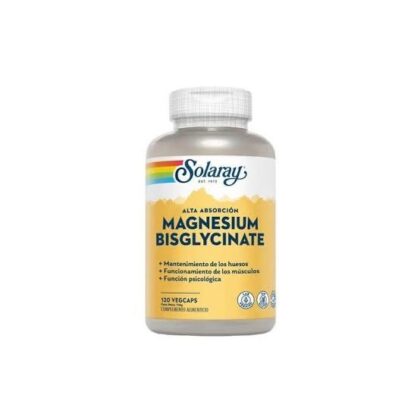 Solaray Magnesium Bisglycinate Alta Absorción 120 Vegcaps