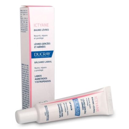 Ducray Ictyane Bálsamo Labial 15 ml - Nutre, Repara y Protege Labios Agrietados y Estropeados