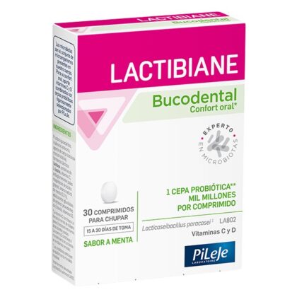 Lactibiane Bucodental 30 Comprimidos para Chupar Sabor Menta - PiLeJe
