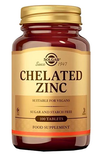 Solgar Chelated Zinc 100 Comprimidos