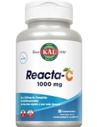 KAL Reacta-C 1000 mg con 250 mg de Complejo de Bioflavonoides 90 Comprimidos