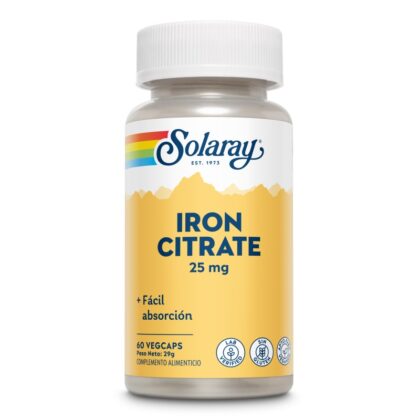 Solaray Iron Citrate 25 mg 60 Vegcaps